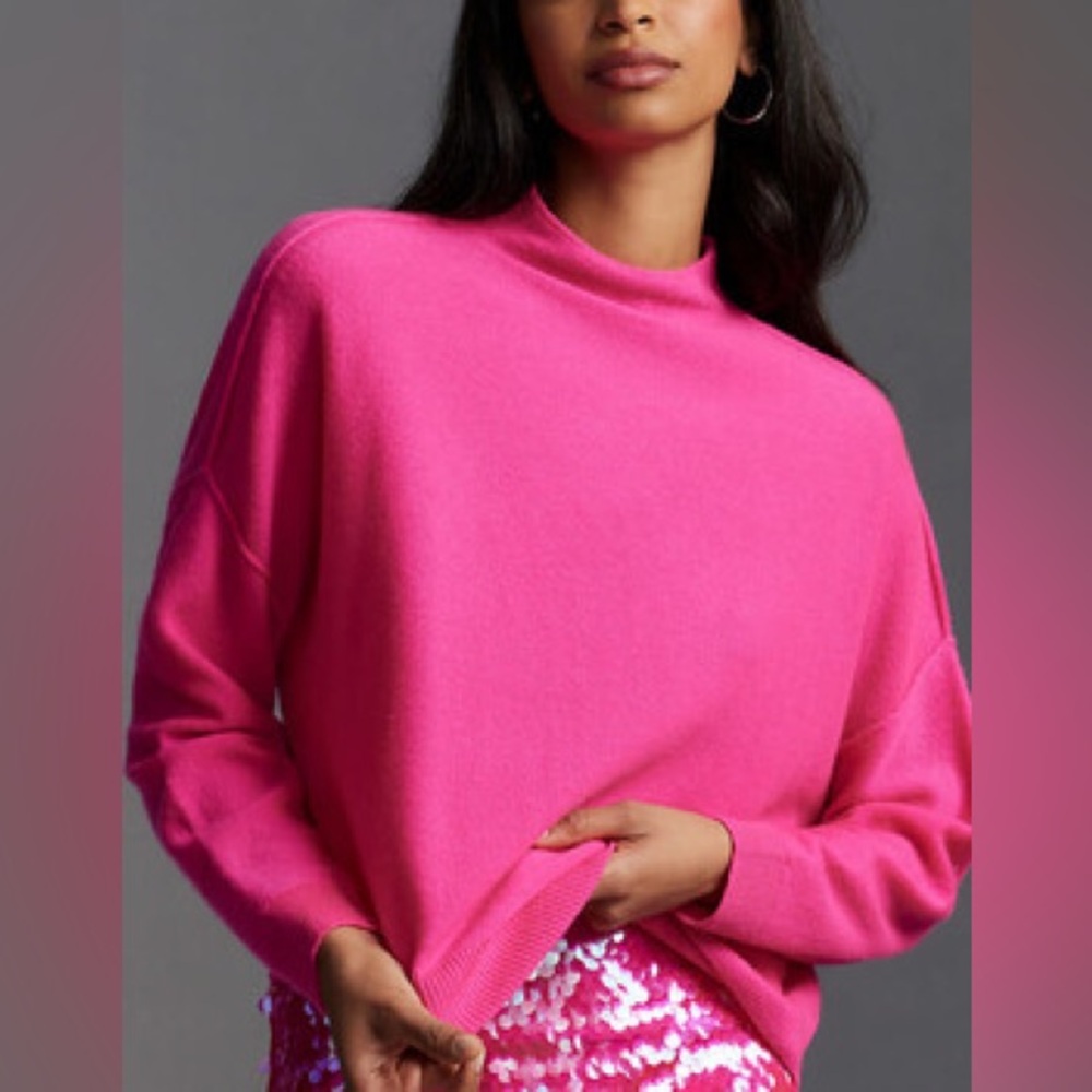 Pilcro The Alani Cashmere Mock-Neck Sweater